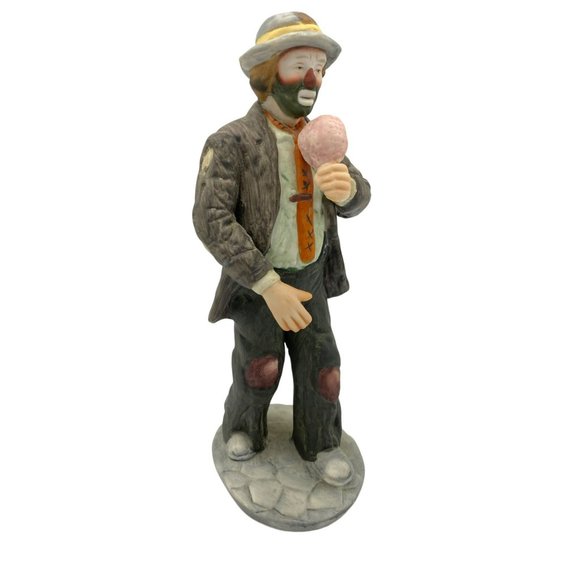Vintage Emmett Kelly clown hobo cotton candy 8" figurine - Picture 1 of 7
